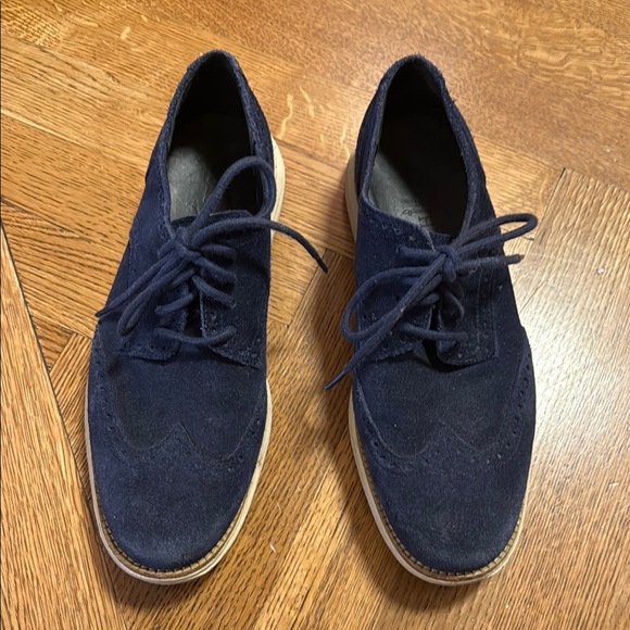 cole haan blue dress shoes Men's Grand Neoclassic Plain Toe Oxfords in Blue